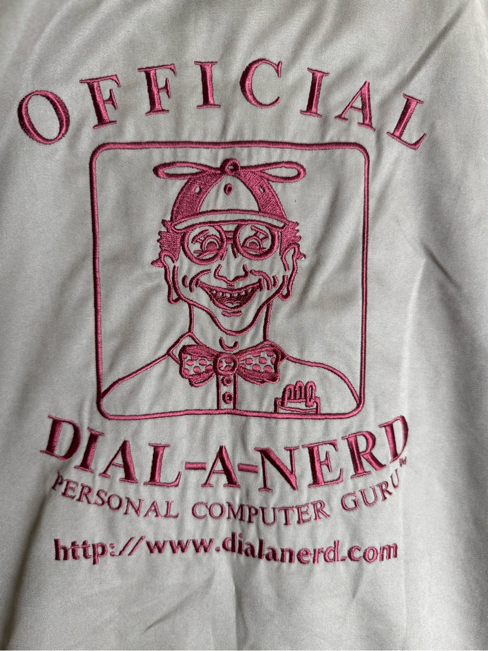 Vintage Dial A Nerd Sportsmaster Tech Jacket USA Made Computer Guru L - Picture 3 of 9